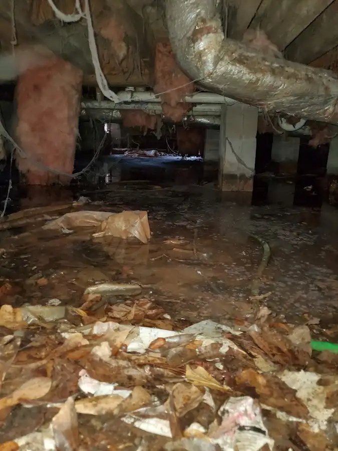 Crawl space flood assessment for Commercial Water Damage Restoration in Crystal Lake